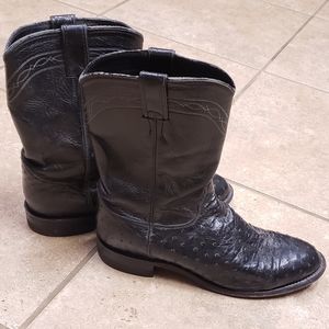 Men's Justin 9.5 D Full Quill Ostrich Boots